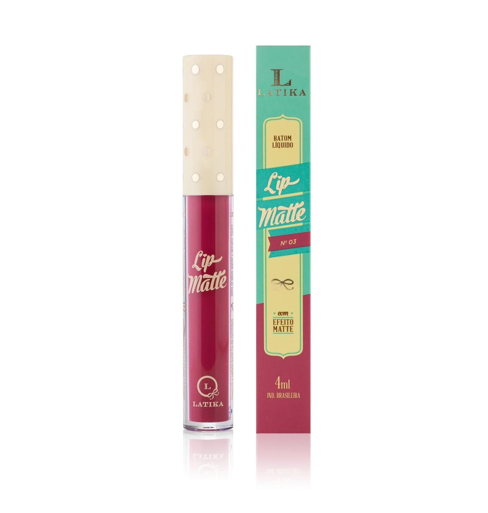 Batom Líquido Latika Lip Matte Rosa Nº 03