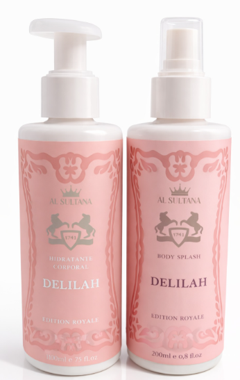 Kit Delilah Al Sultana Body Splash + Hidratante 200 ml | Linha Árabe